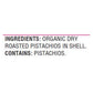 Woodstock Organic Dry Roasted Unsalted Pistachios, 8 x 7 Oz. Packs