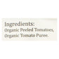 Organico Bello Organic Whole Tomatoes, 14.28 Oz., Pack of 12