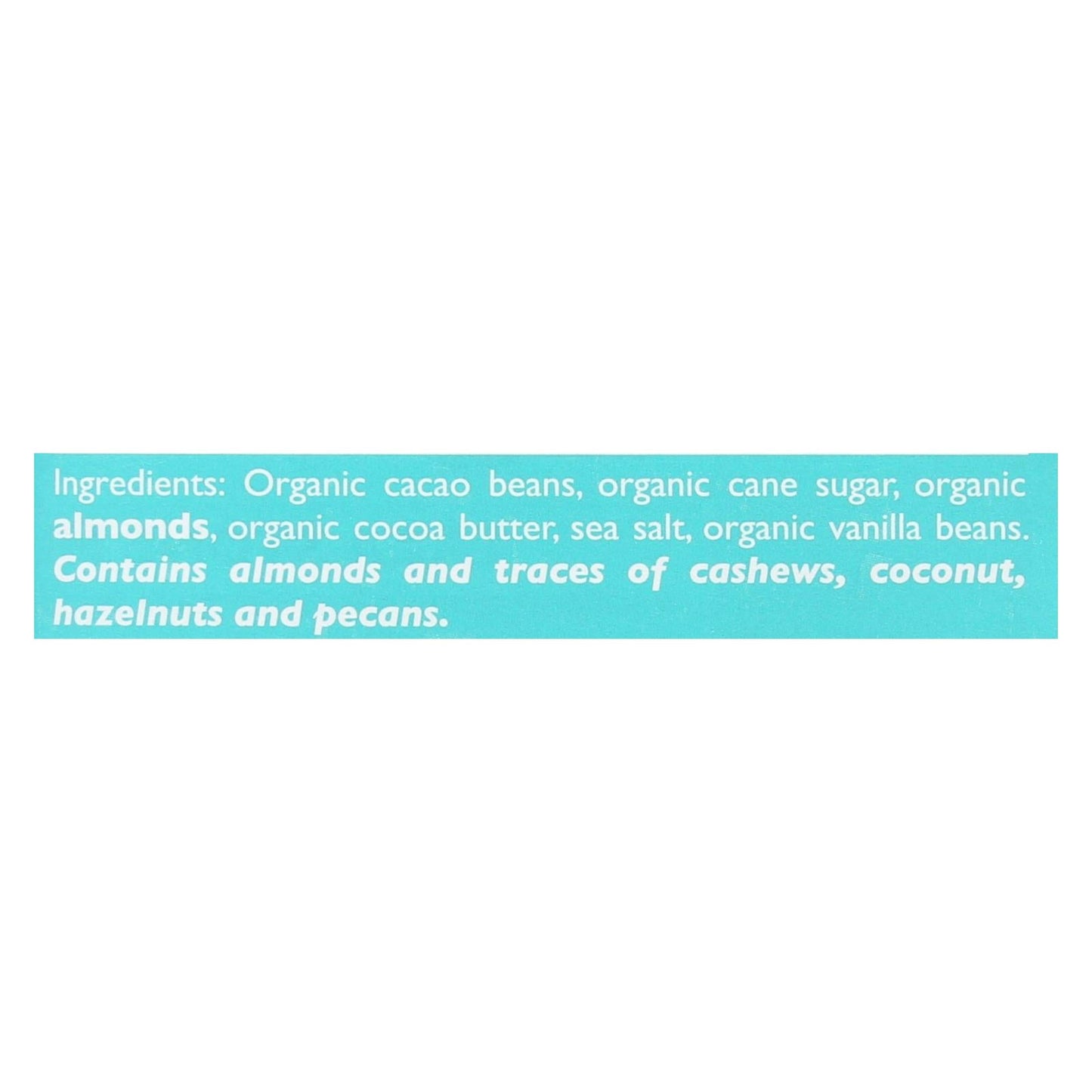 Organic Dark Chocolate Bar with Sea Salt and Almond (Pack of 10) - 2.5 Oz.