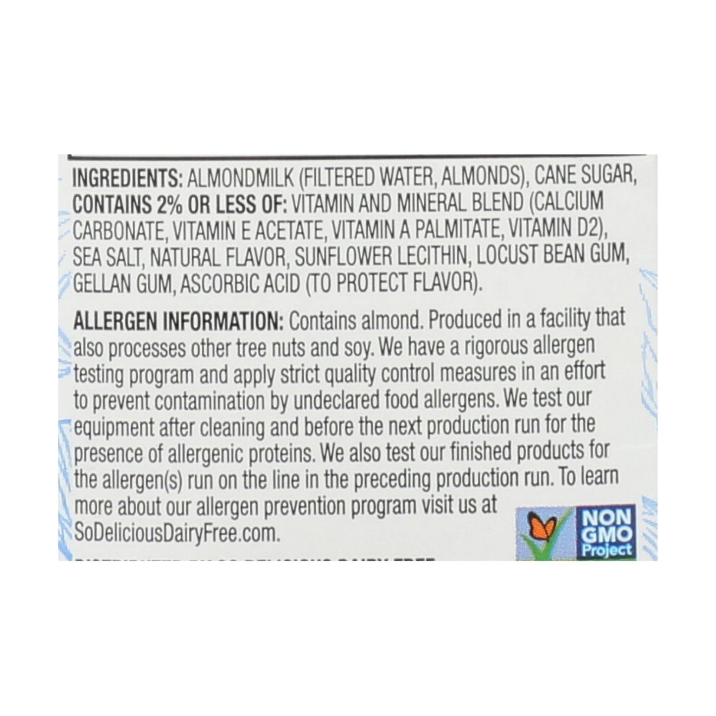 So Delicious Dairy-Free Almond Milk (Pack of 6) - Vanilla - 32 Oz.