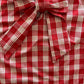 Red Plaid Bow Top