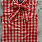 Red Plaid Bow Top