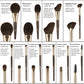Baili 10pcs Rose Gold Tube Synthetic Hair Vegan Luxury Makeup Brush Set Contour Blush Brush Set