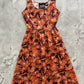 Leaves Fit & Flare Dress