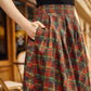 Red Plaid Doris Skirt