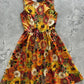 Sunflower Floral Vintage Dress - Medium only