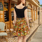 Sunflower & Pumpkin Skater Skirt