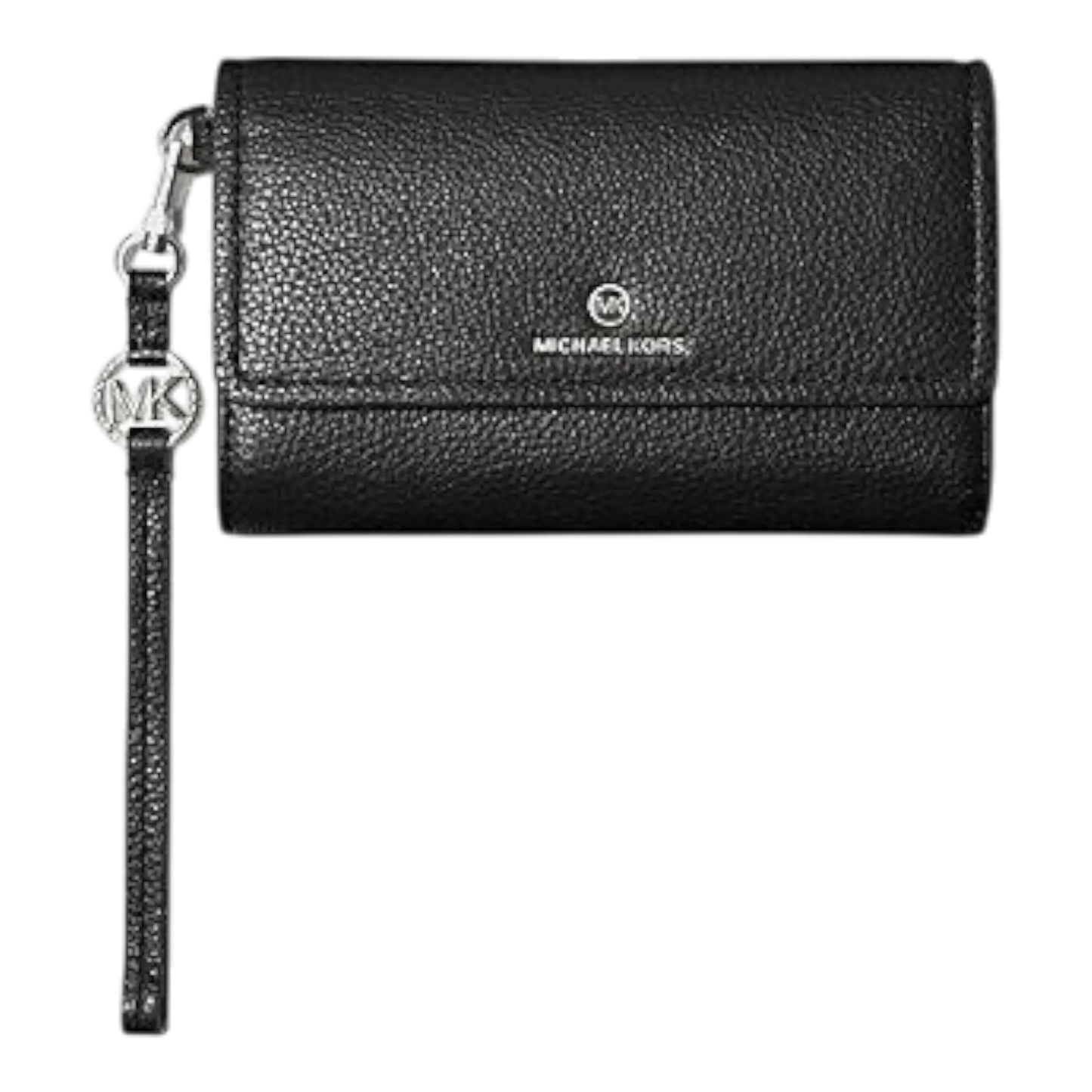 Michael Kors Jet Set Charm Women Wallet Black Pebbled Leather