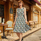 Winter Floral Vintage Dress