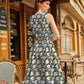 Winter Floral Vintage Dress