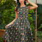 Woodland Midi Dress in Navy