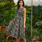 Woodland Midi Dress in Navy