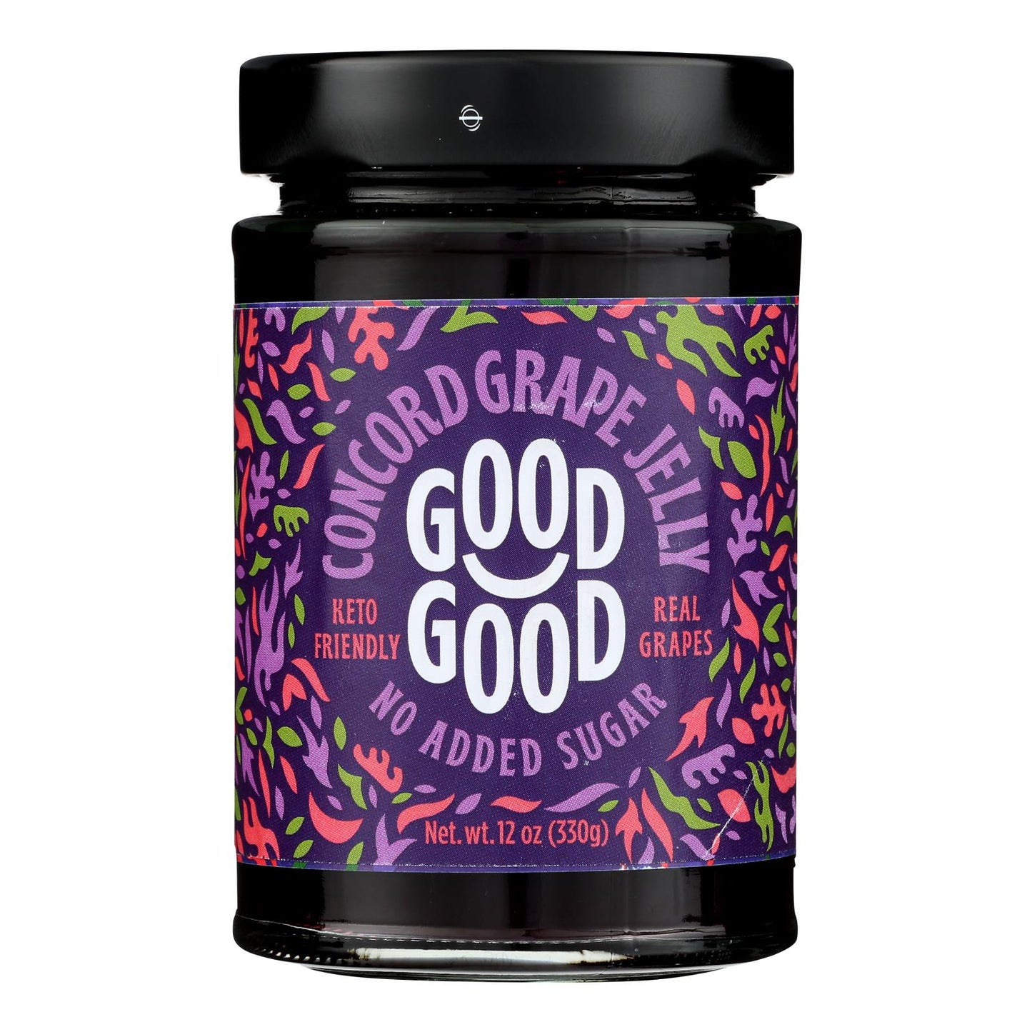 Good Good Concord Grape Jelly No Sugar, Pack of 6 - 12 oz