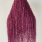 Bohemian Knotless Braid Wig, Pink Color (100% Human Hair Curls) Full lace - Tara