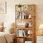 Tall Bamboo Bookshelf – Adjustable Shelves, Narrow Freestanding Storage Rack