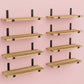 Wood Wall Shelves 15.8” with Metal Brackets – Rustic Floating Shelves | 5/8 Pack