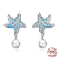 Original Ocean Pearl Starfish Earrings