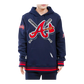 Pro Standard Atlanta Braves Mash Up Logo Men Hoodie Midnight Navy