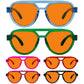 6 Pack 100% Blue Blocking Glasses Orange Lens Metalless Screwless Pilot R2312-B98
