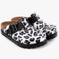 Zoe by LEON- Women’s Leather Platform Clog- Adjustable Buckle with Cork-style Footbed
