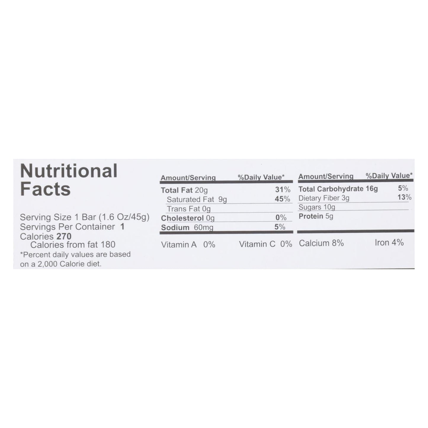 Nelly's Organics Bar Caramel Nougat (Pack of 9) 1.6 Oz