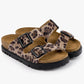 Terra by LEON- Women’s Leather Sandal– Adjustable Buckle Cork-style Footbed