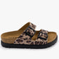 Terra by LEON- Women’s Leather Sandal– Adjustable Buckle Cork-style Footbed