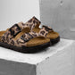 Terra by LEON- Women’s Leather Sandal– Adjustable Buckle Cork-style Footbed