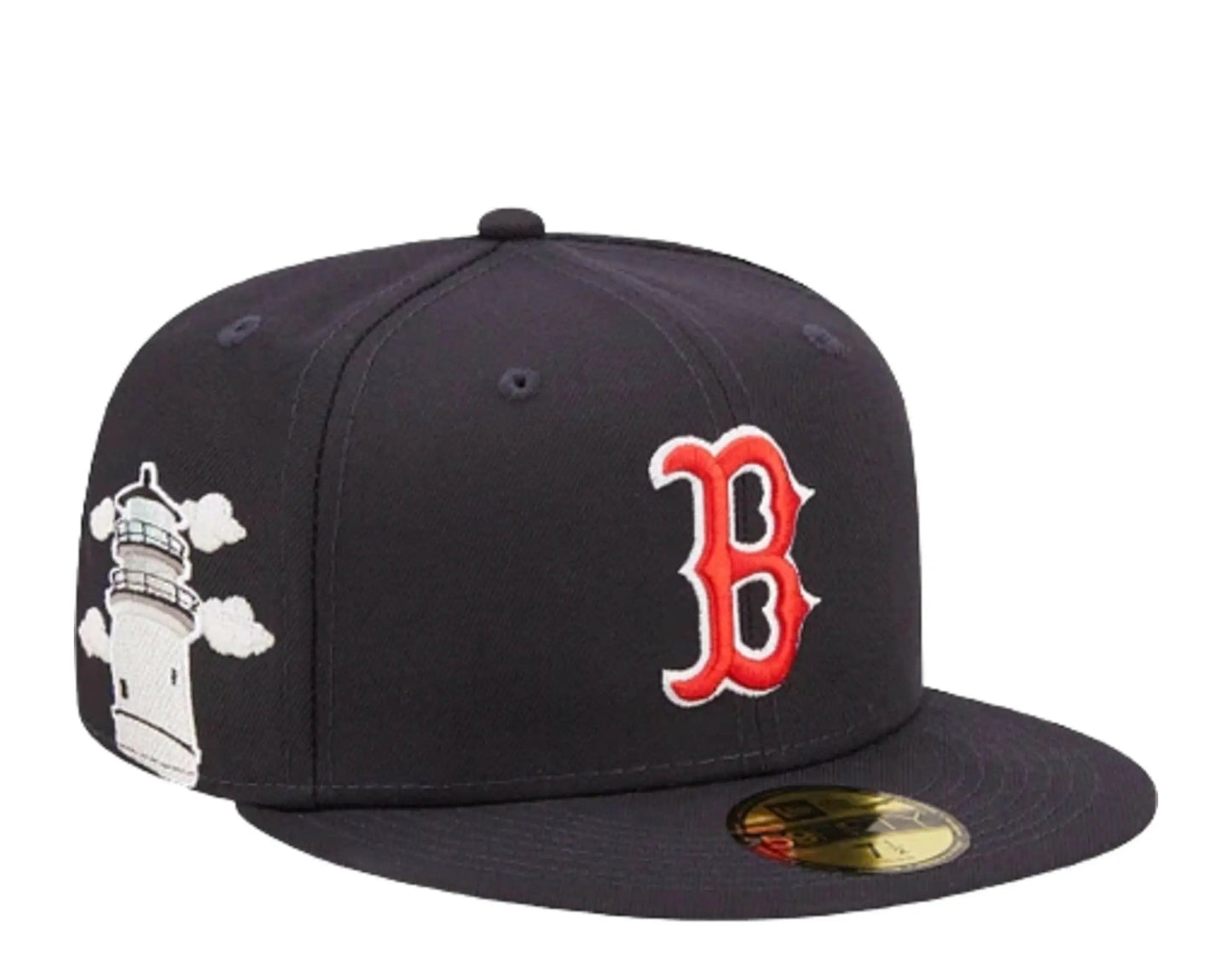New Era 59Fifty MLB Boston Red Sox Cloud Icon Fitted Hat Navy