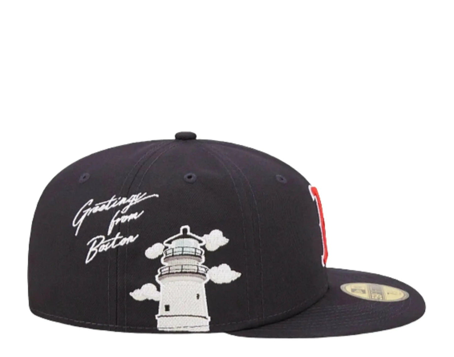 New Era 59Fifty MLB Boston Red Sox Cloud Icon Fitted Hat Navy
