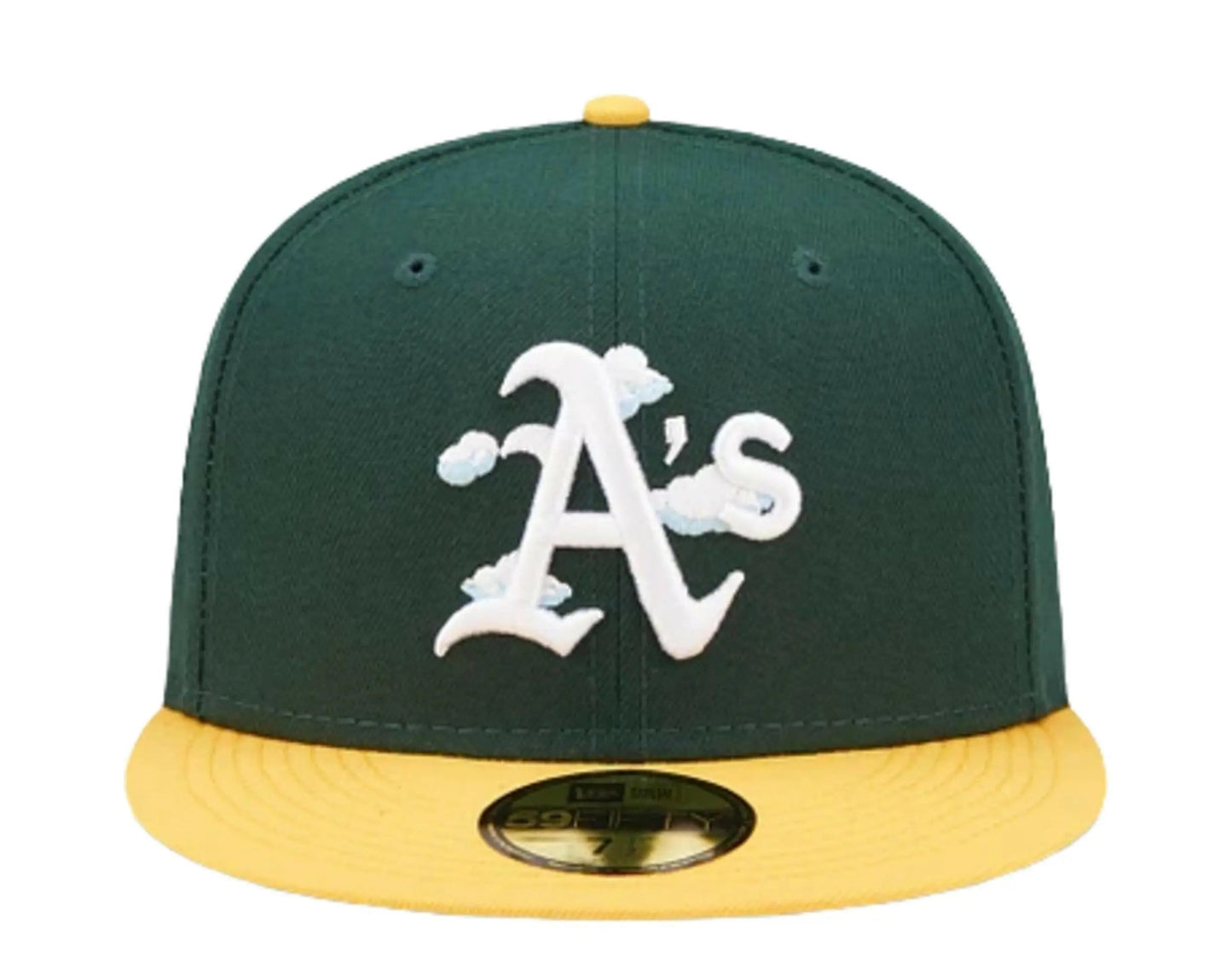 New Era 59Fifty MLB Oakland Athletics Comic Cloud Fitted Hat Green/Yellow