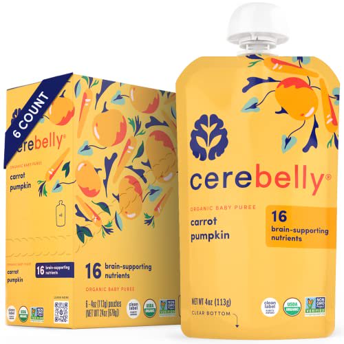 Cerebelly - Puree Carrot Pumpkin 6-Pack (4 Oz Per Container)