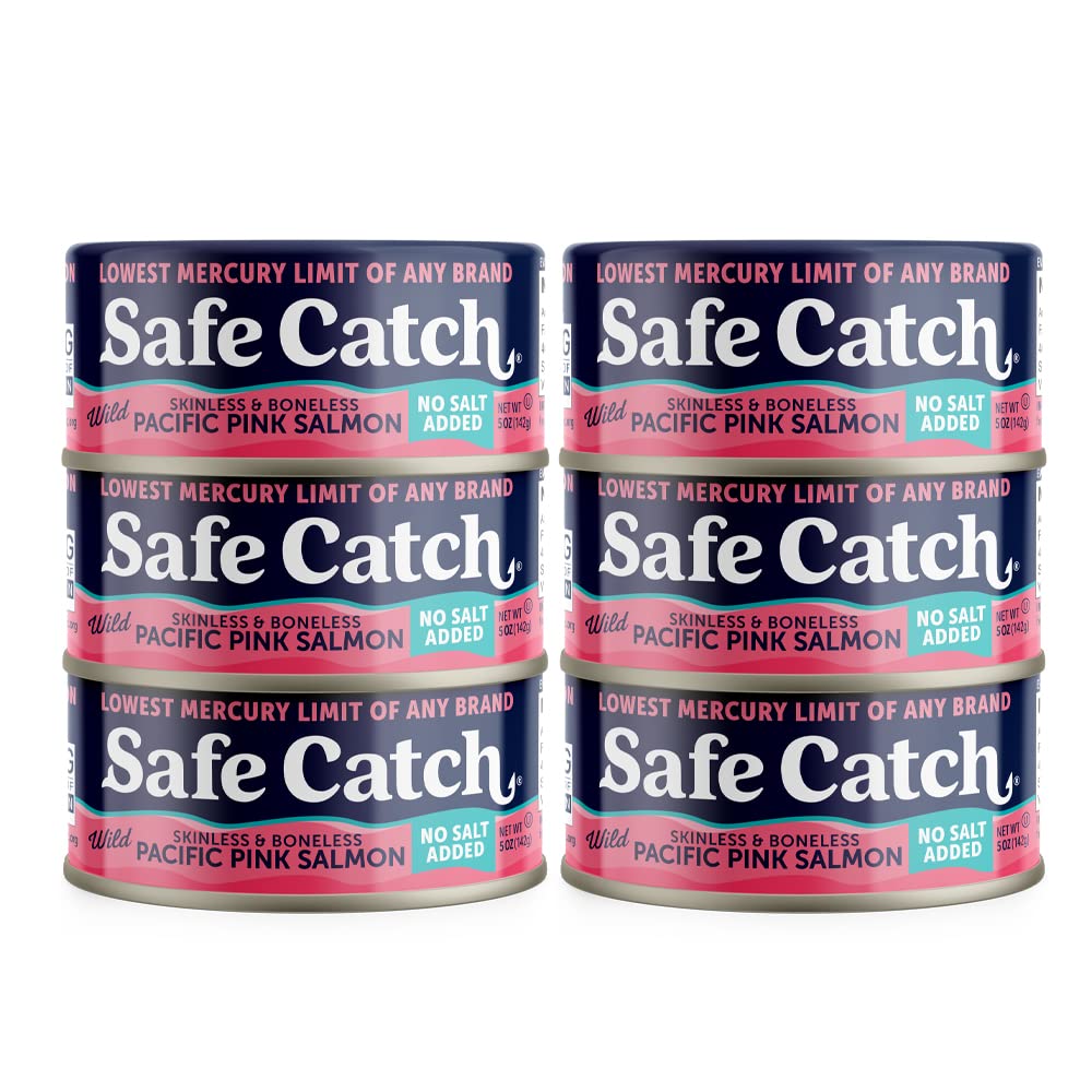 Safe Catch Wild Pink Salmon with Noses, 5 oz, Pack of 6
