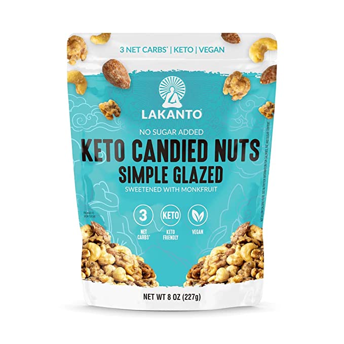 Lakanto Cinnamon Glazed Pecans, Keto-Friendly, 12-Pack (8 Oz. Each)