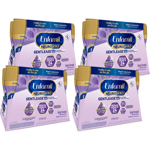 Ifcn Enfamil NeuroPro Gentlease Baby Formula, Brain-Building Nutrition, Clinically Proven To Reduce Fussiness, Gas & Crying In 24 Hours, Ready-to-Use Bottle, 8 Fl Oz (6 Count)