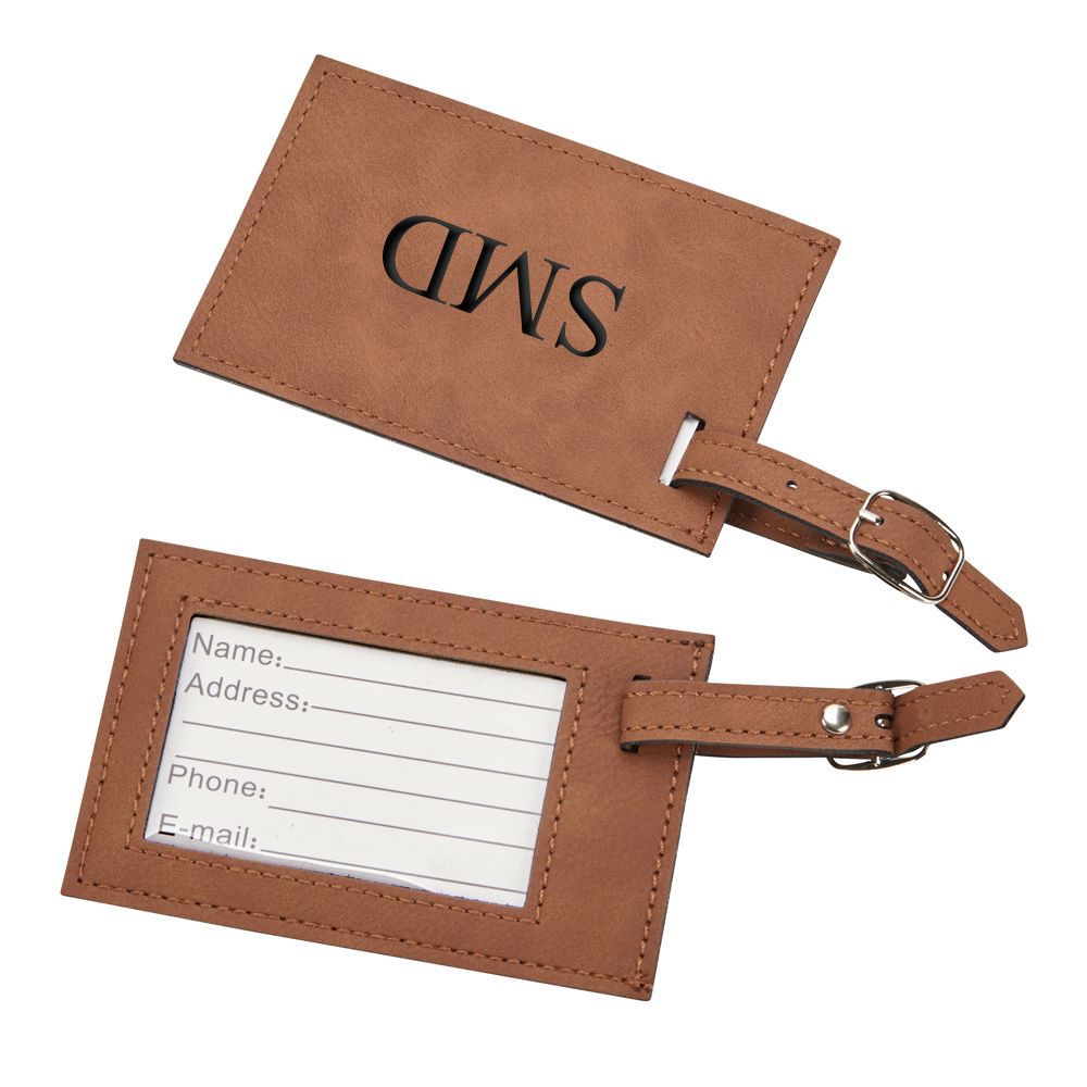 Leatherette Luggage Tag, Caramel 2.75" X 4.375" by Creative Gifts