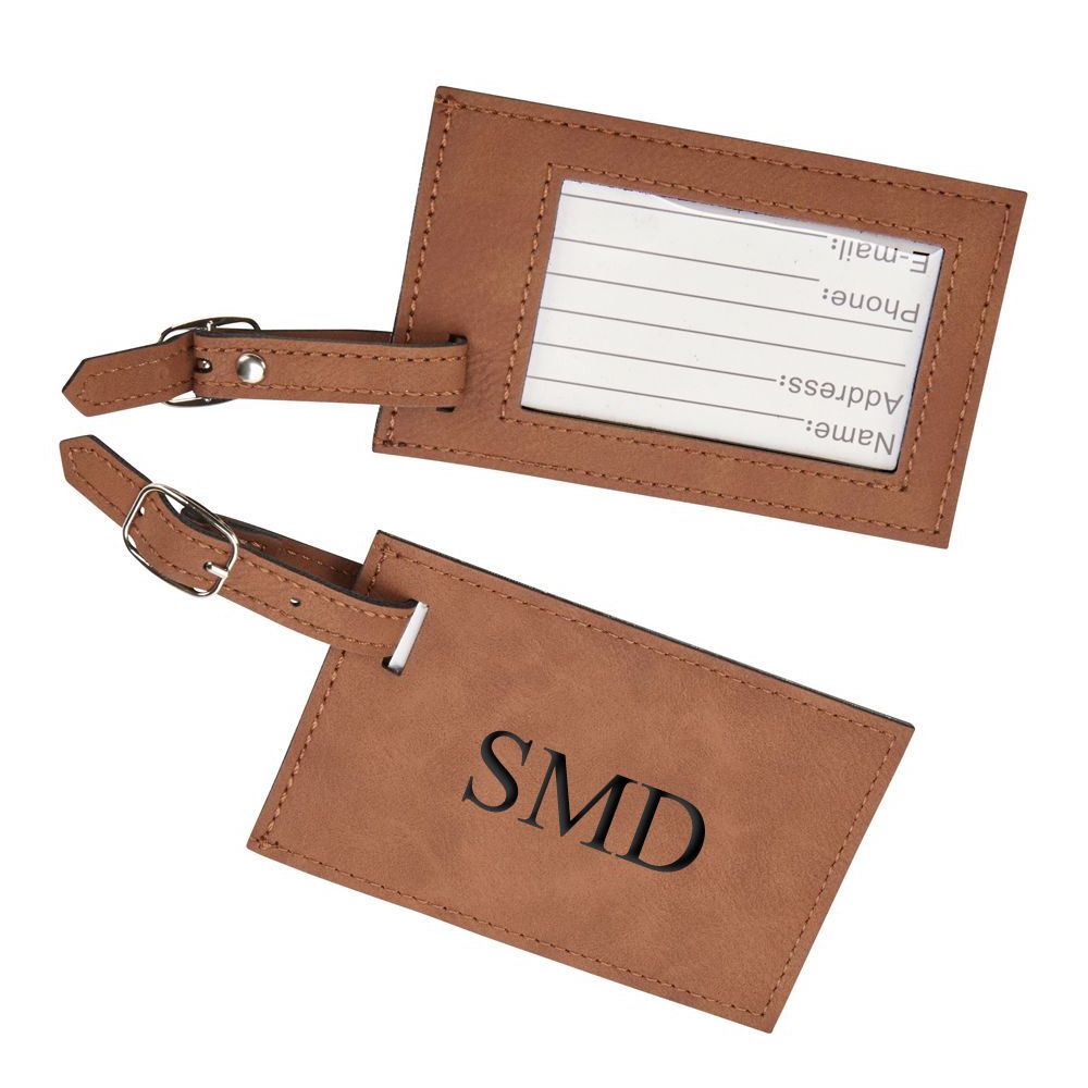 Leatherette Luggage Tag, Caramel 2.75" X 4.375" by Creative Gifts