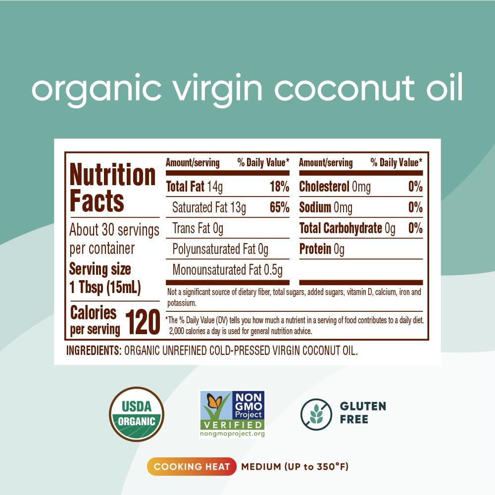 Nutiva Organic Virgin Coconut Oil 14 oz Pack of 6