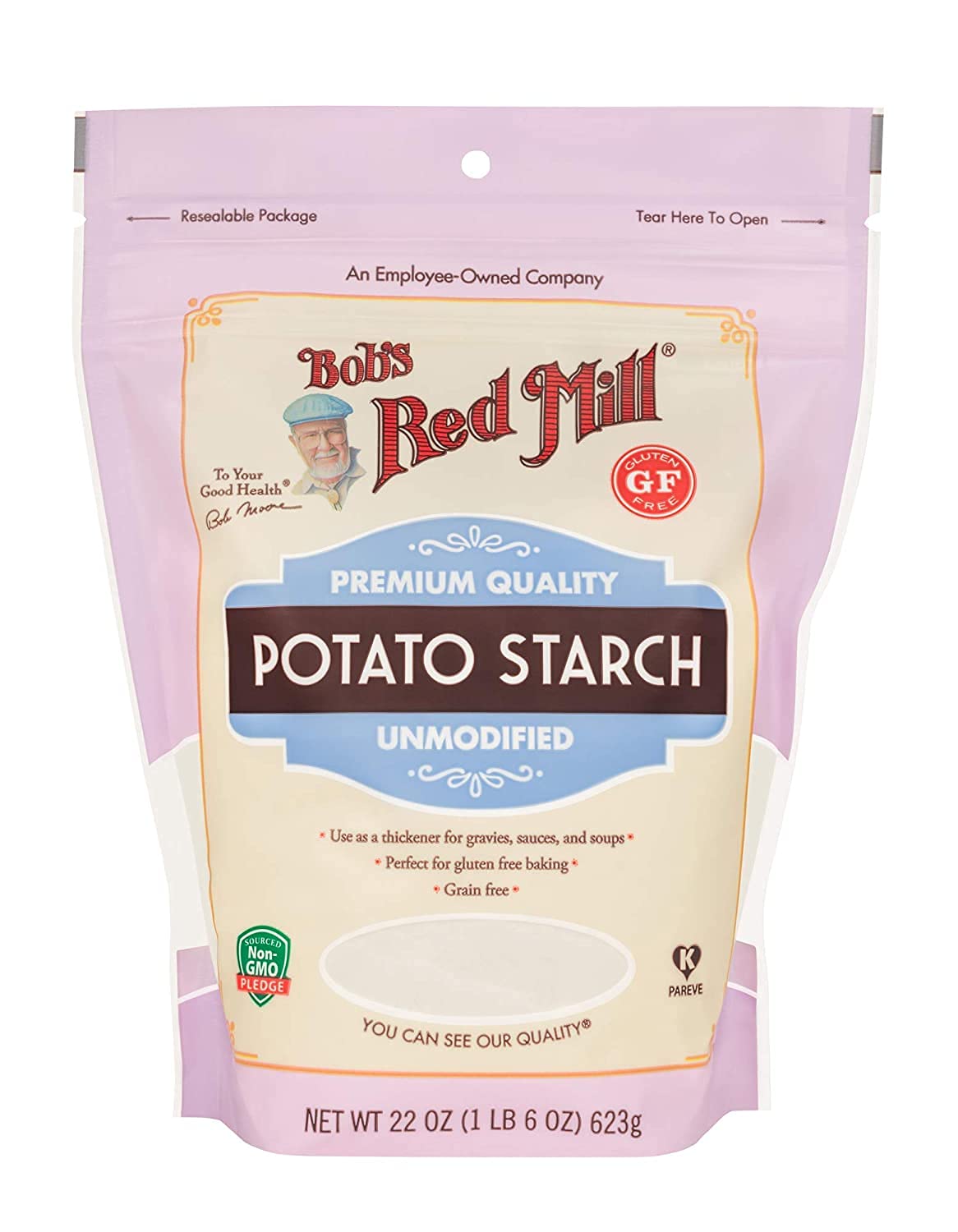 Bob's Red Mill Organic Potato Starch, Gluten-Free Flour, 4-Pack (22 oz)