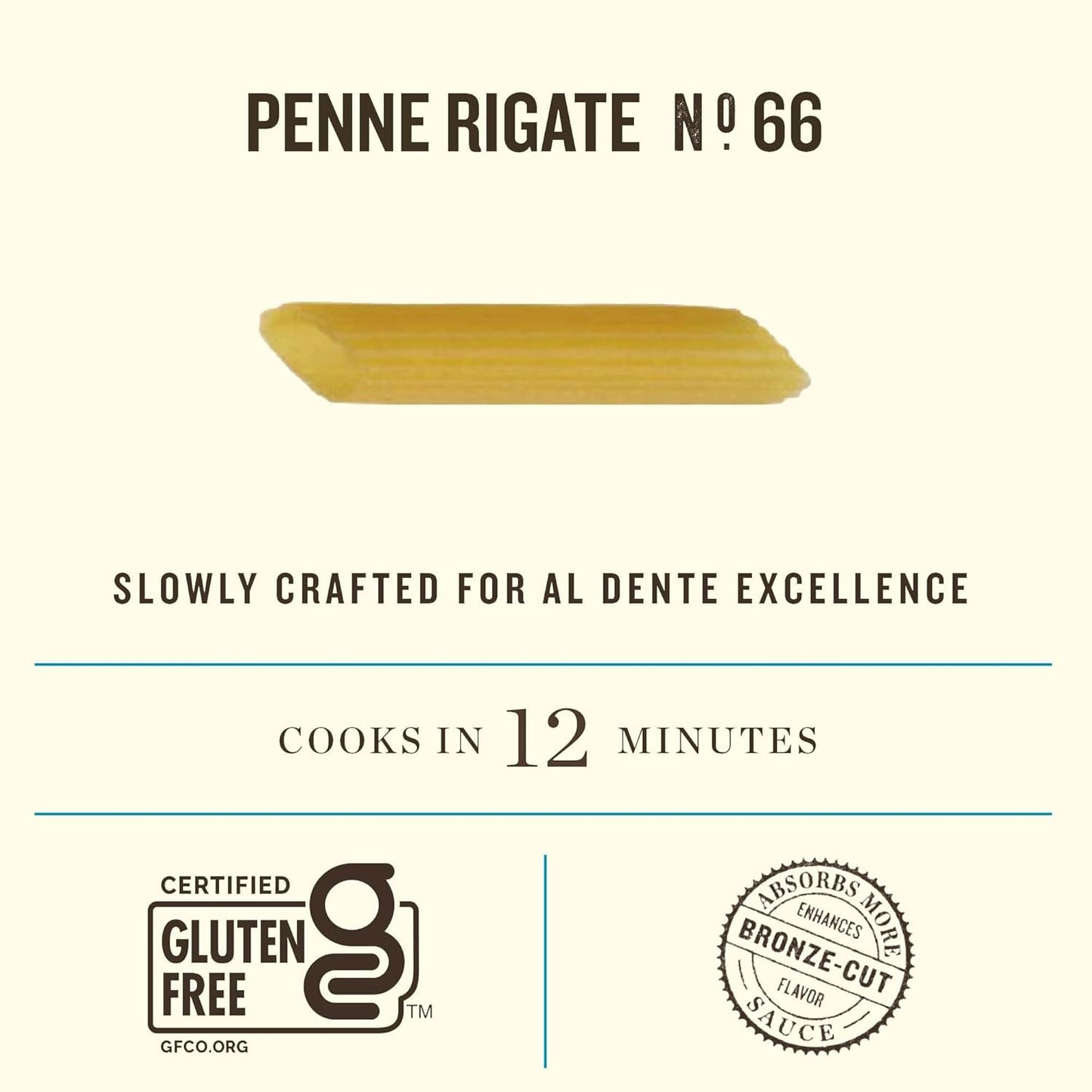 Rummo Gluten-Free Penne Rigate Pasta, 12 oz (Case of 12)