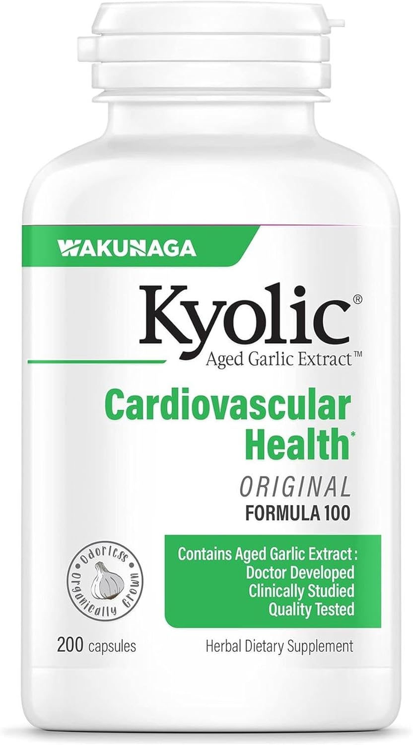 Kyolic Aged Garlic Extract, Cardiovascular Formula 100, 200 Capsules