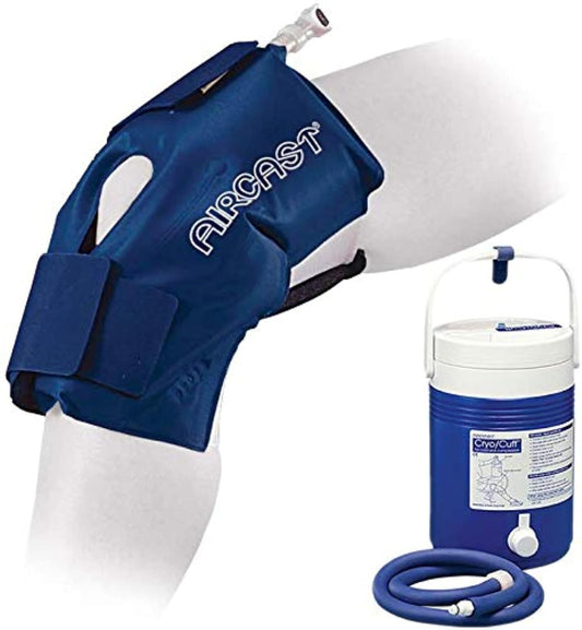 Aircast Cryo/Cuff System - Medium Knee with Cooler - Cold Therapy for Injury & Post-Op Recovery