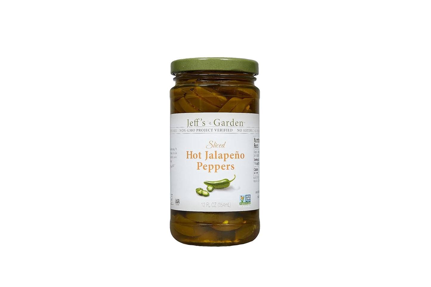 Jeff's Garden Hot Sliced Jalapeno Peppers, 12 oz, Pack of 6