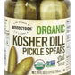Woodstock Organic Kosher Dill Pickle Spears, 24 fl oz, Pack of 6