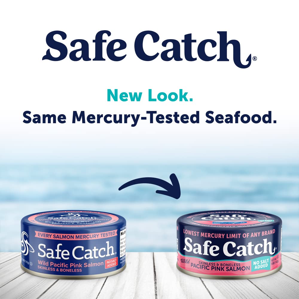 Safe Catch Wild Pink Salmon with Noses, 5 oz, Pack of 6