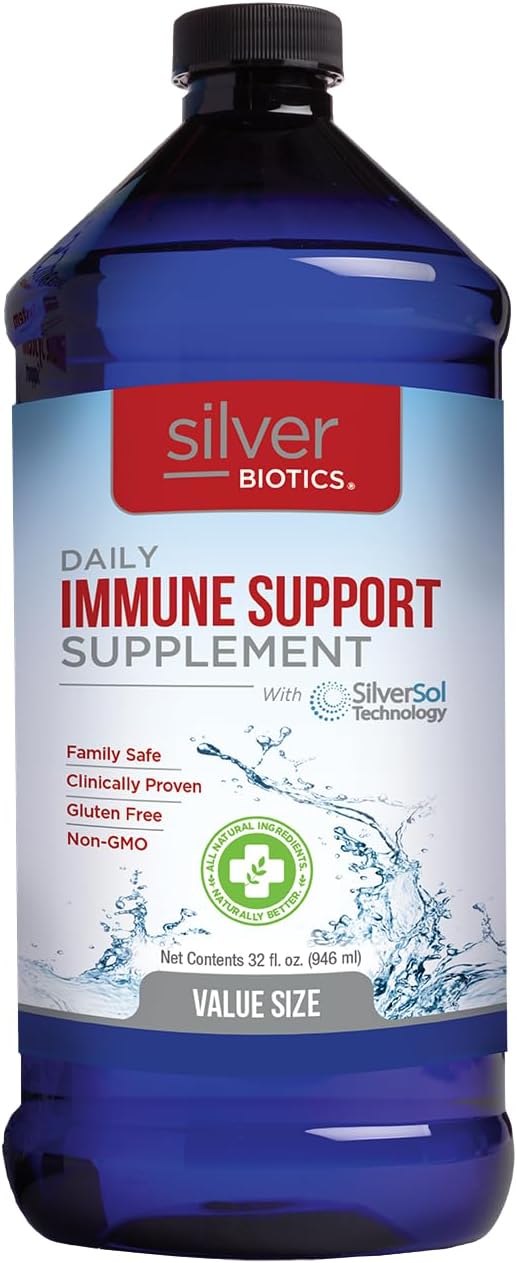 American Biotech Labs Silver Biotics Daily Immune Support Extract, 50 mcg/10 ppm, 32 fl oz