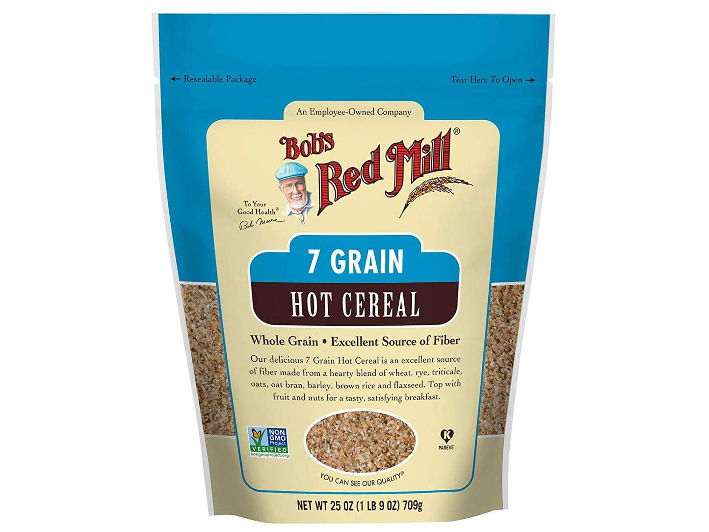 Bob's Red Mill 7 Grain Hot Cereal - Whole Grain Breakfast, 25 oz (Pack of 4)