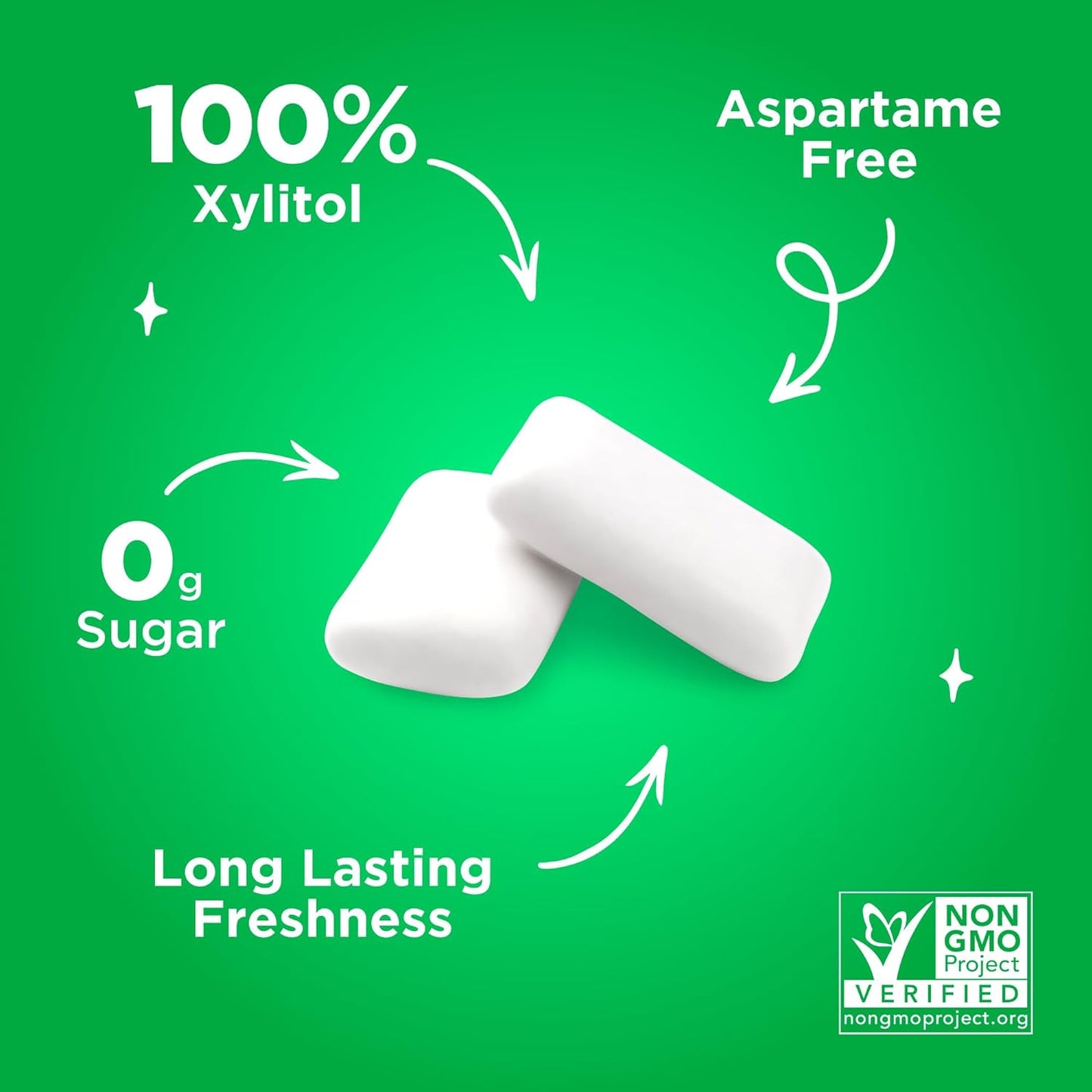 PUR Gum Aspartame-Free Spearmint Gum, 9 Pieces, 12.6g (Pack of 12)