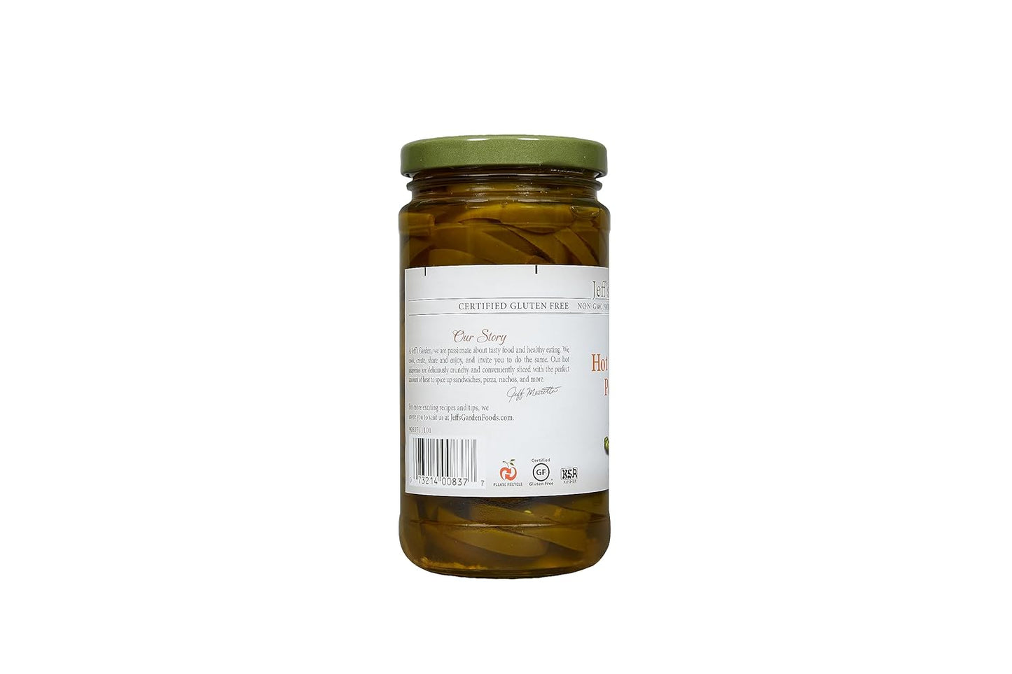 Jeff's Garden Hot Sliced Jalapeno Peppers, 12 oz, Pack of 6