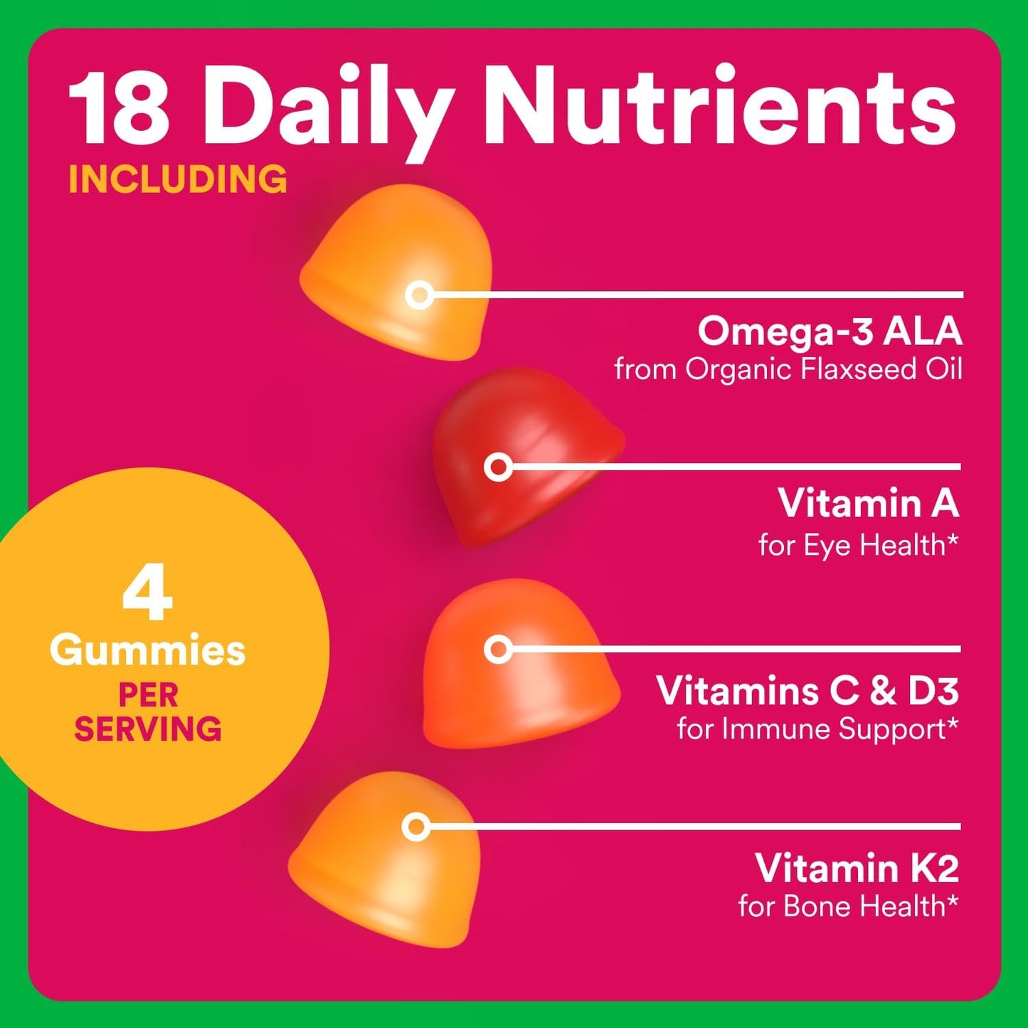 SmartyPants Women's Complete Daily Multivitamin & Omega Gummies, 120 Count